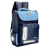 Bvx Bag Mochila Escolar Infantil Impermeável com Faixa Refletiva, 45 Litros, Costas Respiráveis, 40x30x15cm (Azul bebe)