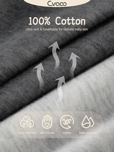 5-Pack Unisex Baby Pants 0-24M, Cotton Baby Boy Girl Pants Pull-On Leggings for Infant Boys & Girls, Multicolor2