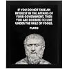 Plato Political Quote Wall Art 8x10 Unframed Print Take Interest in Government Motivational Poster Ancient Greek Philosopher Decor for Office, Classroom, Library, or Political Enthusiast Gift