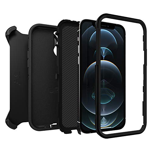 OtterBox iPhone 12 & iPhone 12 Pro Defender Series Case - Black, Rugged & Durable, with Port Protection, Includes Holster Clip Kickstand by OtterBox - Image 3