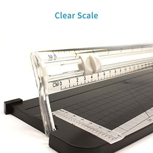 Baugger Cortador de papel deslizante A4 portátil 12,6 polegadas de comprimento de corte Aparador de