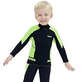 GoldFin Kids Wetsuit Jackets, 2mm Girls Boys Wetsuits Tops Toddler Neoprene Long Sleeve Keep Warm for Water Sports Diving Surfing Swimming Kayaking