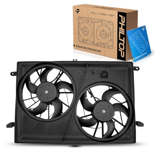 PHILTOP 621930 Radiator Cooling Fan Assembly, Compatible with 2008-2017 Traverse, Enclave, Acadia Limited, 2007-2016 Acadia, Outlook, Replace # 23412299, 23434158, 621930, 20972760, 25927026 by PHILTOP - Used condition - US$66.34