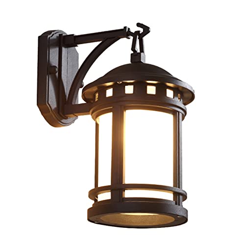 Luminaires en verre granuleux transparent et appliques extérieures en métal noir