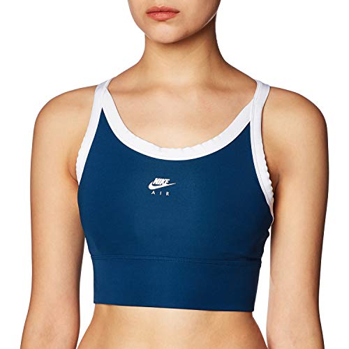 Nike Women's MED PAD AIR Bra, Valerian Blue/White/(White), Small