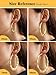 U7 Bamboo Earrings Women 18K Gold Plated 70MM Large Hoops Boho Jewelry Statement Door Knocker Earrings