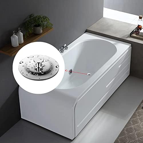 WACH AUF Sink Drain Stopper Plug(40-44mm Hole) Stainless Steel Bath Plug Sink Plug, Bath Plugs Universal Bathroom Sink Plugs with Drain Pipe Seal Hose for Bathroom Kitchen Washbasin Sewer