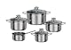 GSW 813259 Mirage Topf-Set 9-teilig aus Edelstahl