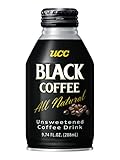 UCC Ready to Drink Black Coffee, 9.74 FL OZ (Pack of 24), All Natural Unsweetened Coffee, Instant Drinks, Ingredients Water & Coffee, Smooth and Creamy, Convenient Bottle, Imported from Japan