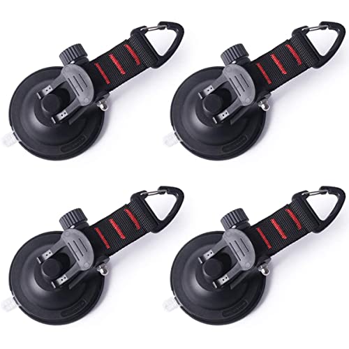 Saugnapf Camping 4 Stücke, Saugnapf mit Haken, Saugnapf Anker Starke Saughaken, Saugnapf Extra Stark für Camping, Wohnmobil, Haushalt, Planen, Werkstatt, Vorzelte, Sonnensegel Cover