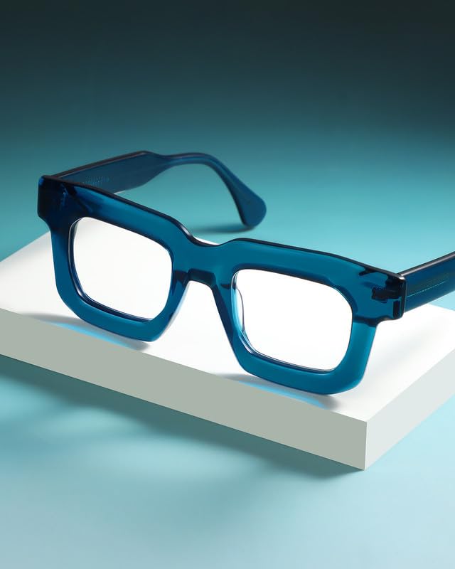 Image of Blue Light Blocking Glasses - Anti Glare & Eyestrain, 99% Filter, Lightweight Acetate Frame for Gaming /Office /Reading