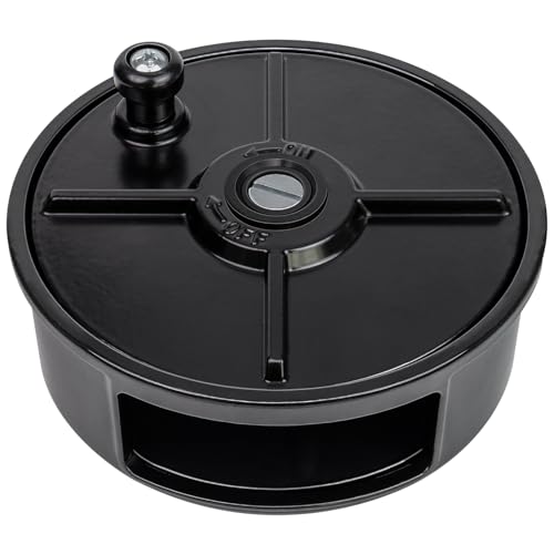 Tie Wire Reel Coil Holder Wheel,6.25" Lightweight Aluminum Tie Wire Reel Wheel with Rewind Knob&Built-in Belt Loops,Left Handed and Right Handed,Great for Ironworker Rebar Worker,12-18Gauge Wire,Black