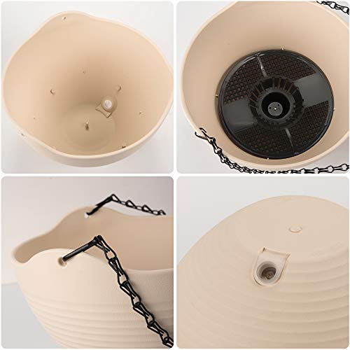 Amazing Creation Tiered Hanging Planter Flowerpot For Indoor And Outdoor Gardening With Long Metal Chain And 2 Soil Separators For Decks Balconies Sunrooms, 5 Inch And 6 Inch Planter Pots, (2 Pack) #TOP2