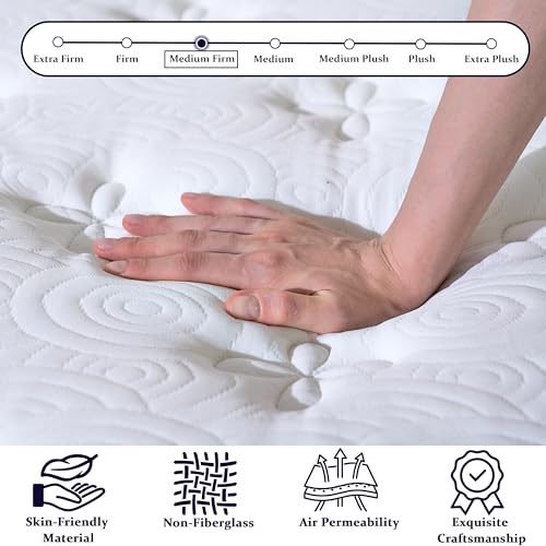 Onlylucky King Mattress 16 Inch, Hotel Collection Hybrid King Size Mattress for Back Pain Relief, Gel Memory Foam & 7-Zone Pocket Spring, Targeted Shoulder/Lumbar Support, Medium Firm, 365-Night Trial - Image 5
