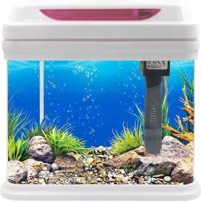 BLUEHEAVENS? Molded Aquarium Fish Tank | Mini Size | with Waterproof LED Light and Filter | SOBO T190F