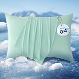 Bedsure Cooling Pillow Cases, Zipper Pillow Cases Queen Size Set of 2, Cool Pillowcases for Hot Sleepers & Night Sweats, Soft & Breathable Cold Pillow Covers for Hair & Skin, Gift, Green, 20x30 Inches