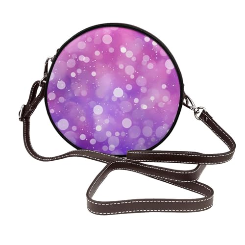 Sac à main circulaire avec sangle réglable et fermeture zippée sécurisée
