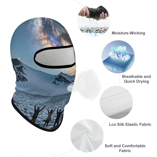 Balaclava para hombre y mujer con protección solar, transpirable y de cobertura total para senderismo, ciclismo, carrera y conducción miniatura 3
