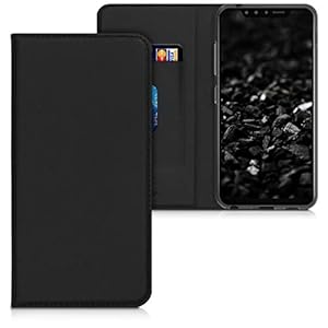 kwmobile Hülle kompatibel mit LG G8s ThinQ - Kunstleder Handy Schutzhülle - Flip Cover Case Schwarz