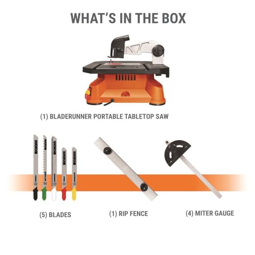 Worx WX572L 5.5 Amp BladeRunner Portable Electric Table Top Saw - Image 5