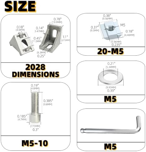 20 Sets 20 Series Aluminum Extrusion Corner Brackets Silver — 사진 4