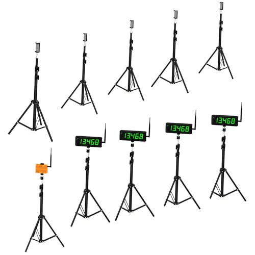 GYLRD Sistema de cronometraje portátil con detección automática de división para Carreras de Velocidad en Pista, Motocicleta, Bicicleta, con Pantalla HD, cronómetro de Carreras con Reloj