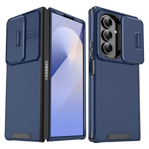 Coque Samsung Galaxy Z Fold 7 antichoc en polycarbonate rigide bleu protège-écran