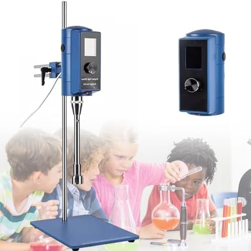 Adjustable Speed Laboratory Homogenizer Mixer, 2000-28000rpm, Digital Display Emulsifier for 5-10000ml, Ideal for 500-9000cP Viscosity, High-Efficiency Mixing Equipment