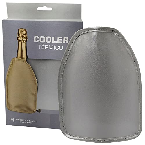 Cooler T�rmico Bolsa T�rmica Prata com Gel Vinho Espumante