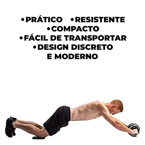 Roda Abdominal Lombar Pneu Grande De Musculação Academia Com Suporte Para Joelho Profissional Rolo D