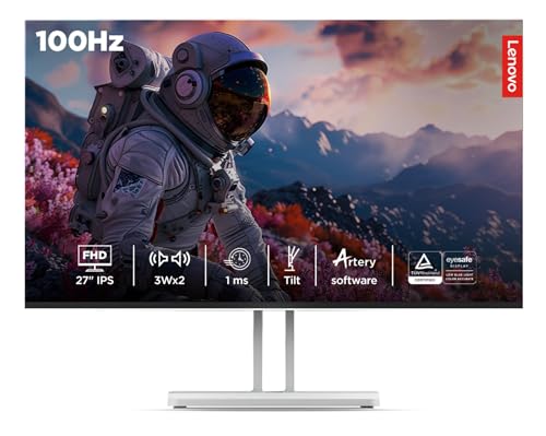 Image of Lenovo L27i-4A 27 inch Class Full HD LED Monitor - 16:9-27 inch Viewable - in-Plane Switching (IPS) Technology - WLED Backlight - 1920 x 1080-16.7 Million Colors - 300 Nit - 1 ms - 100 Hz Refresh Rate - S