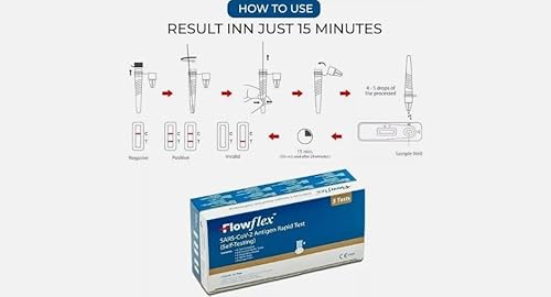 Flowflex Lateral Test Kit 5 Tests | Covid-19 for Self Care | Test Kit for SARS-CoV-2 Antigen Home Test Kit | Self Testing Rapid Test in 15 Minute | 5 Test Pack Exp: May-Sep 26 - Image 2