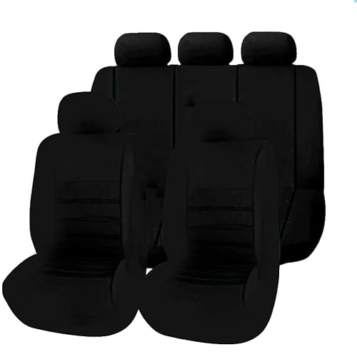 FDCYQW Car Seat Cover, For Hyundai Sonata LF 2015-2020 NonSlip Front Rear Seat Cover Breathable Comfortable Seat Cushion,Black
