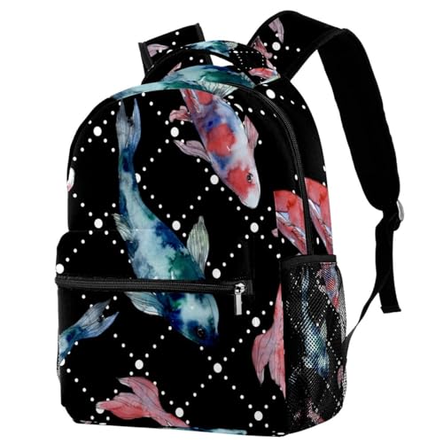 Sac de voyage décontracté motif poisson coloré pour weekend et loisirs