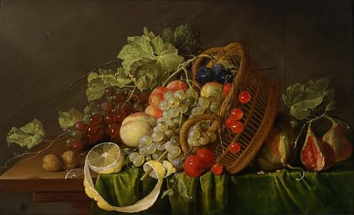 Cuadro Natura morta con canestro di frutta de Cornelis De Heem en lienzo para hogar 60x90cm