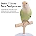 MANON ROSA Pet Weight Scale for Birds – High Accuracy 1 Gram, Easy to Install Bird Training Stand with T-Perch for Cockatiels, Budgies, and Small Parakeets