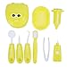 Kit Medico per Bambini Giocattolo Dentista, 9 Pezzi Strumenti Dentista Bambini Finta di Giocare Dentista Controllare Giocattolo Modello di Dente, Giocattolo Educativo per la Scuola in Classe(Giallo)