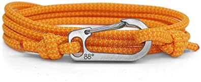 Black & Titanium Carabiner Climbing Bracelet, Handmade in The UK and Adjustable
