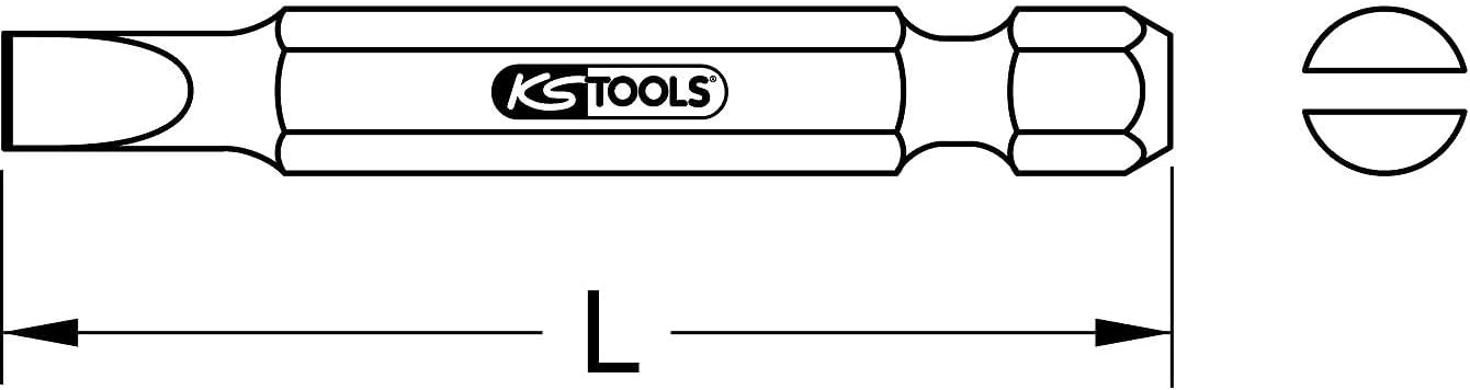 KS TOOLS 1/4" Bit Slot,50mm,12mm, one Size, Clear