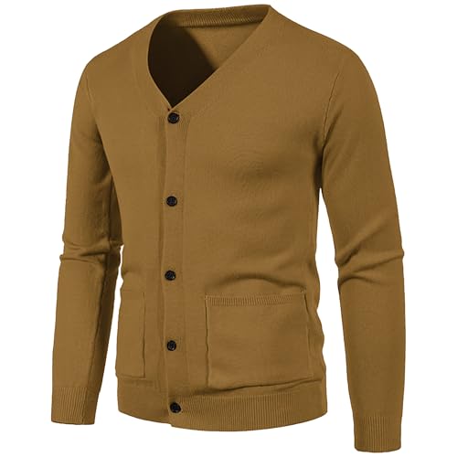Cardigan en tricot boutonné homme de qualité supérieure