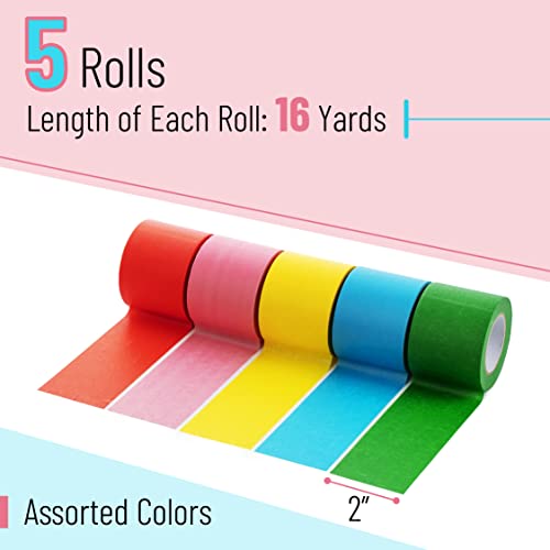 Mr. Pen - Fita Adesiva Colorida, 16 Jardas por Rolo, 2