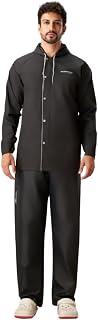 WATER FIGHTER by ZEEL Rain Coat For Men with Adjustable Hood, Polyester Waterproof Full Sleeves Raincoat, Top and Bottom S... Price In India