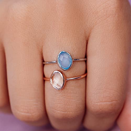 Pura Vida Rose Gold Organic Clear Quartz Ring #TOP22