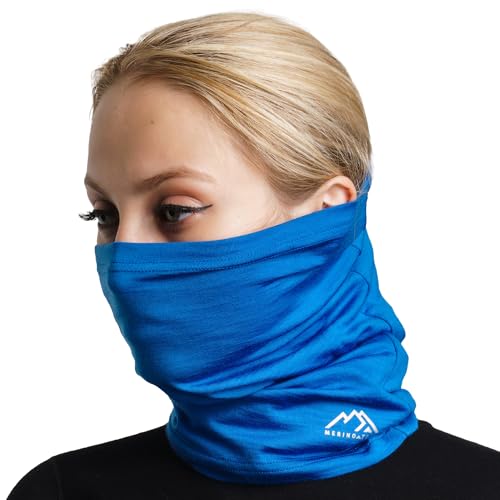 Image of Merino Wool Sun & Wind-proof Neck Gaiter 17.5um - Breathable Multi-Use Face Covering - Neck Warmer & Ski Mask for Women, Men