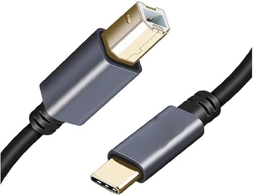 USB-C to Printer Type B Adaptor for Printers, Scanners, Audio Devices, MIDI Controllers, Compatible with MacBook, iPad Pro, Windows Laptops