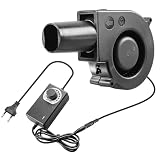SPORWAY Ventilador de Turbina 12V/230V Regulable - Refrigeración AC Con Control de Velocidad Para Picnic, Camping, Calentadores y Barbacoas