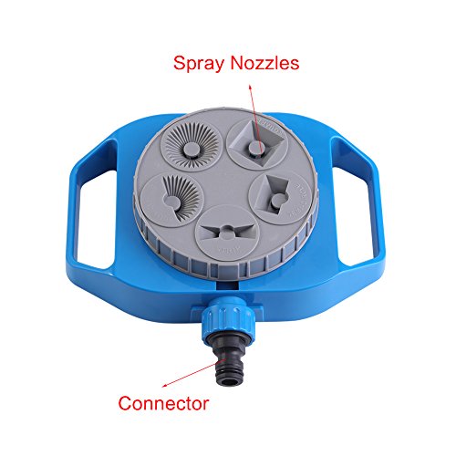 Sprinkler,Plastic Garden Pl Flowers Watering Sprinkler 5-Function Multi-Use Lawn Irrigation System #TOP1