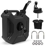 Esploratori 5L 1.3 Gallon Portable Gas Can, Fuel Oil Petrol Storage Backup Tank with Lockable Bracke