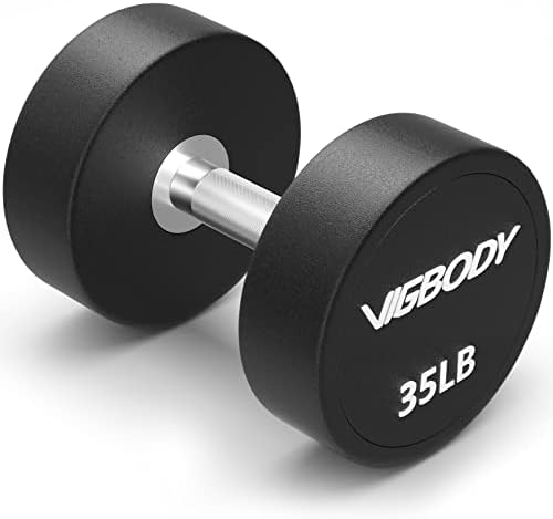 VIGBODY Dumbbell Weights Barbell with Metal Handles for Strength Training, Full Body Workout, Functional and HIT Workout Single