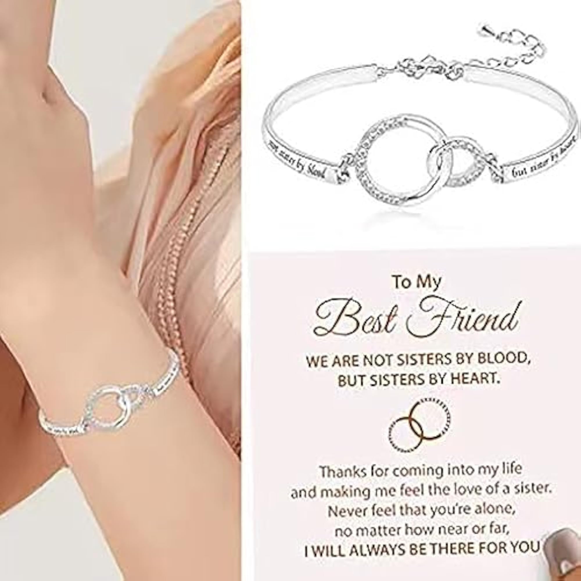 Friendship Cuff Bangle Bracelet, Best Friend Gift